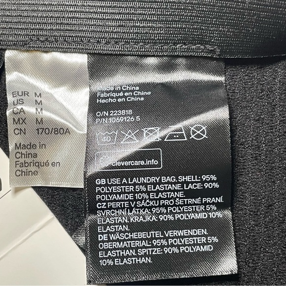 Elastic Black stretch Lace Trim Mini Skirt size L - Picture 8 of 11